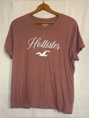 Hollister Women’s Short Sleeve T-Shirt Mauve Color Size X-Large